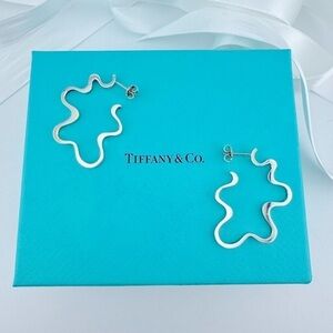RARE Tiffany & Co. Frank Gehry Equus Earrings Sterling Silver 〰️